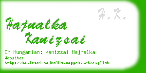 hajnalka kanizsai business card